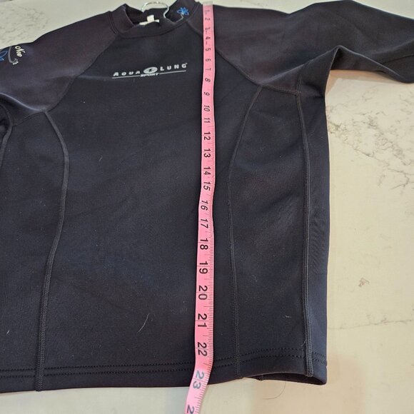 Aqua Lung Sport Neoprene Womens Rash Guard Top Small Black Wetsuit Diving - Picture 8 of 9